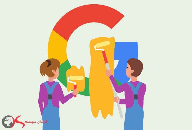 دو کاراکتر در حال نقاشی گوگل