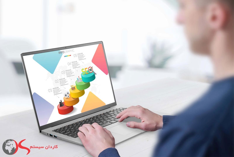 کار با لپ تاپ